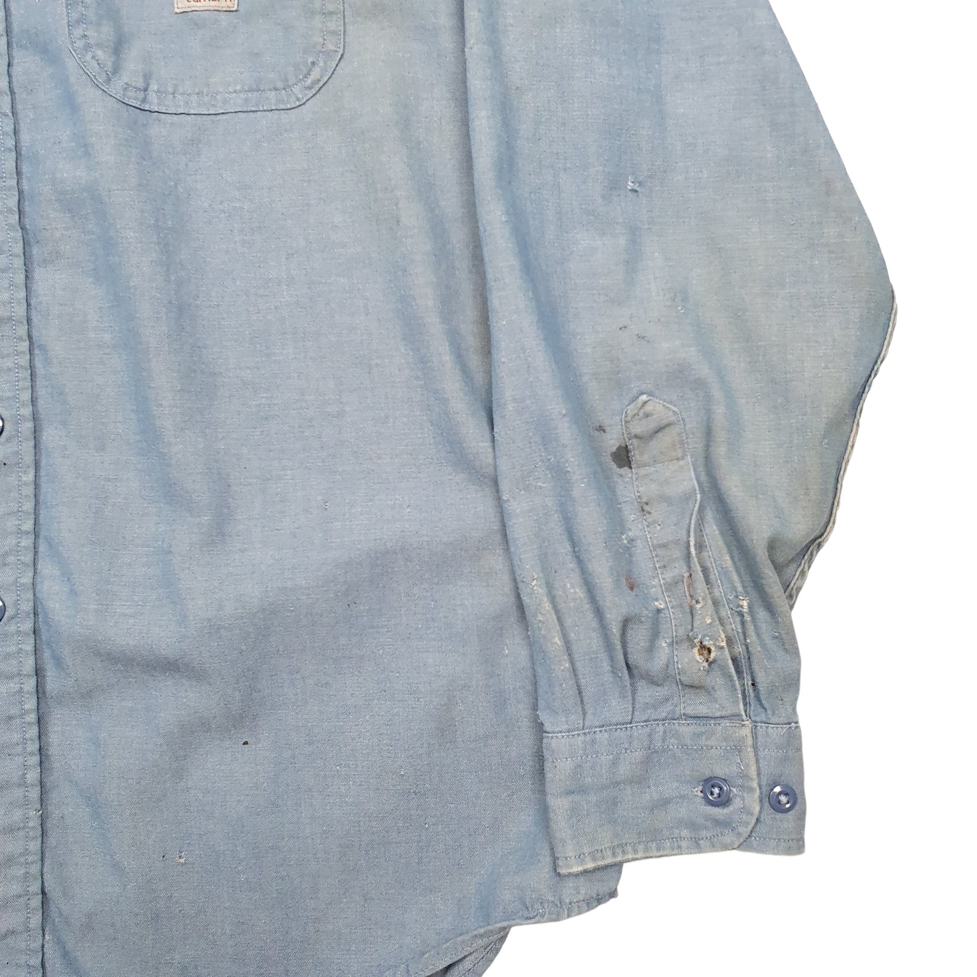 Mens Blue Carhartt  Long Sleeve Shirt