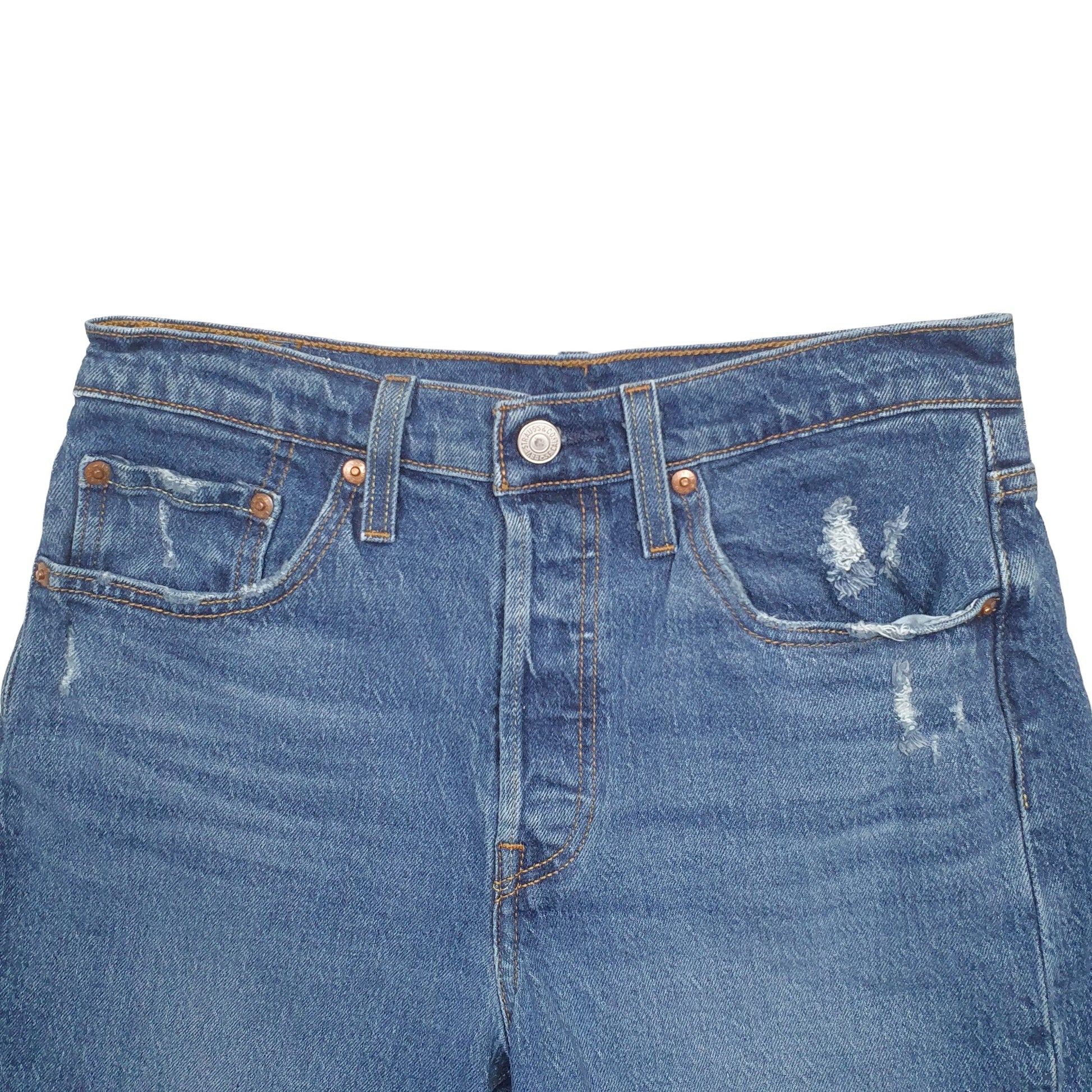 Womens Blue Levis 501 Denim Jorts Denim Shorts