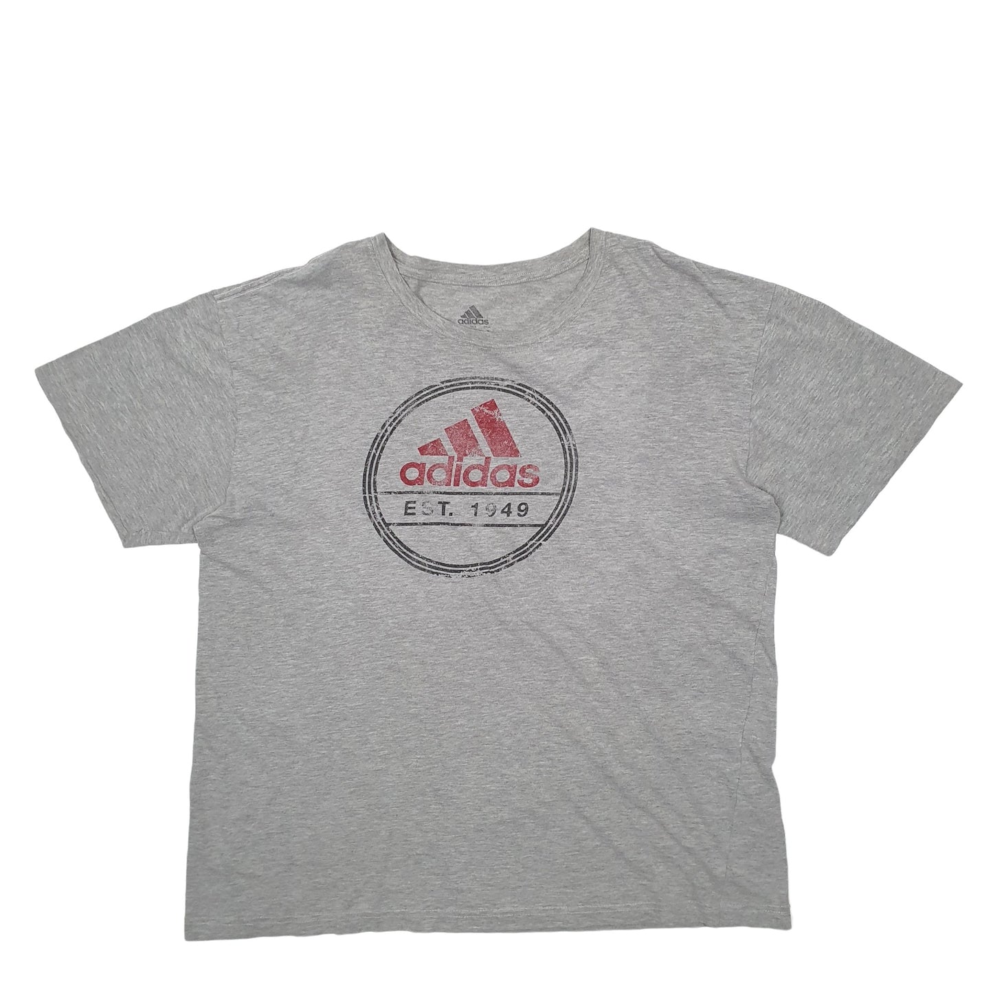 Mens Grey Adidas Spellout Short Sleeve T Shirt
