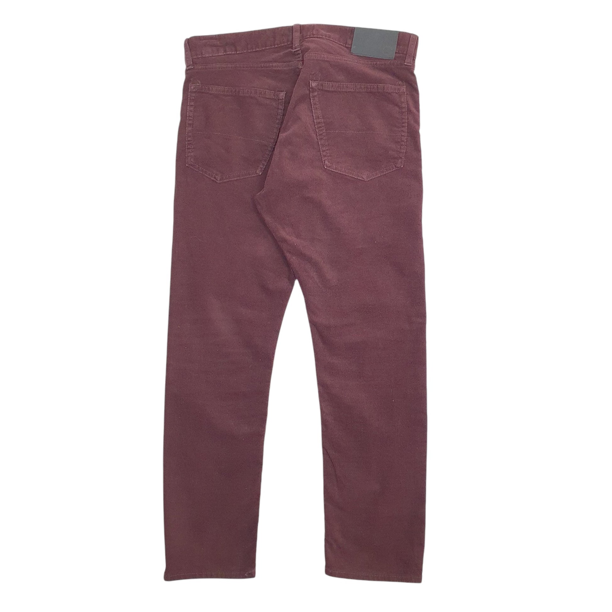 Mens Burgundy M&S  Corduroy Trousers