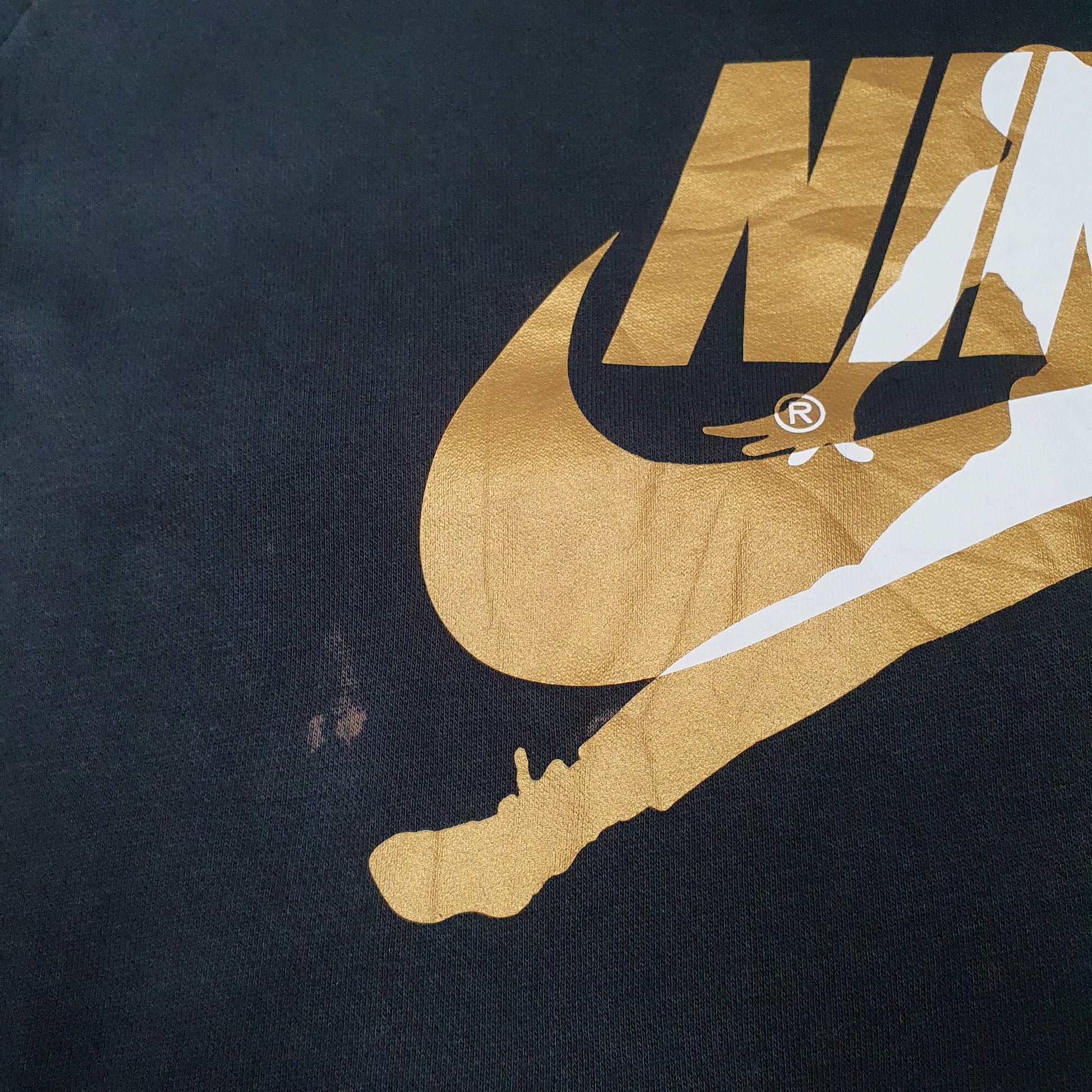 Mens Black Nike Air Jordan Spellout Hoodie Jumper