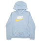 Womens Blue Nike Spellout Hoodie Jumper