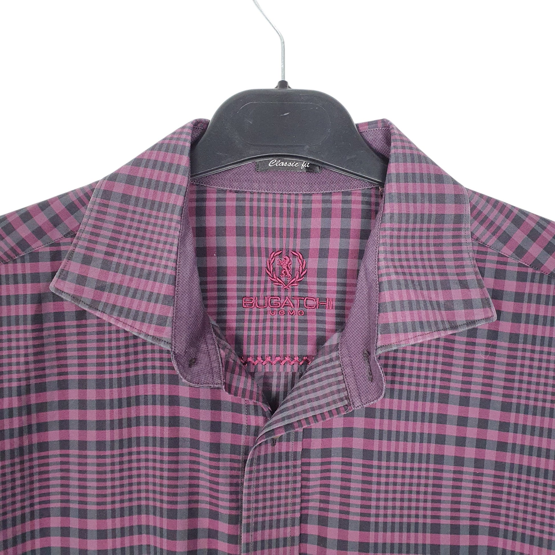Mens Purple Bugatchi Uomo Long Sleeve Shirt