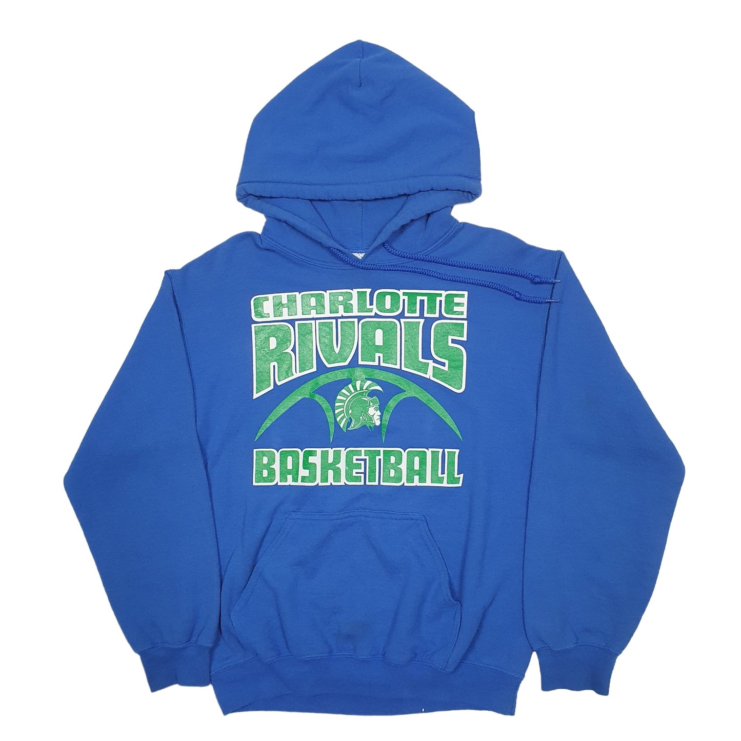 Womens Blue Gildan USA College Charlotte Rivals Basketball Hoodie Jumper