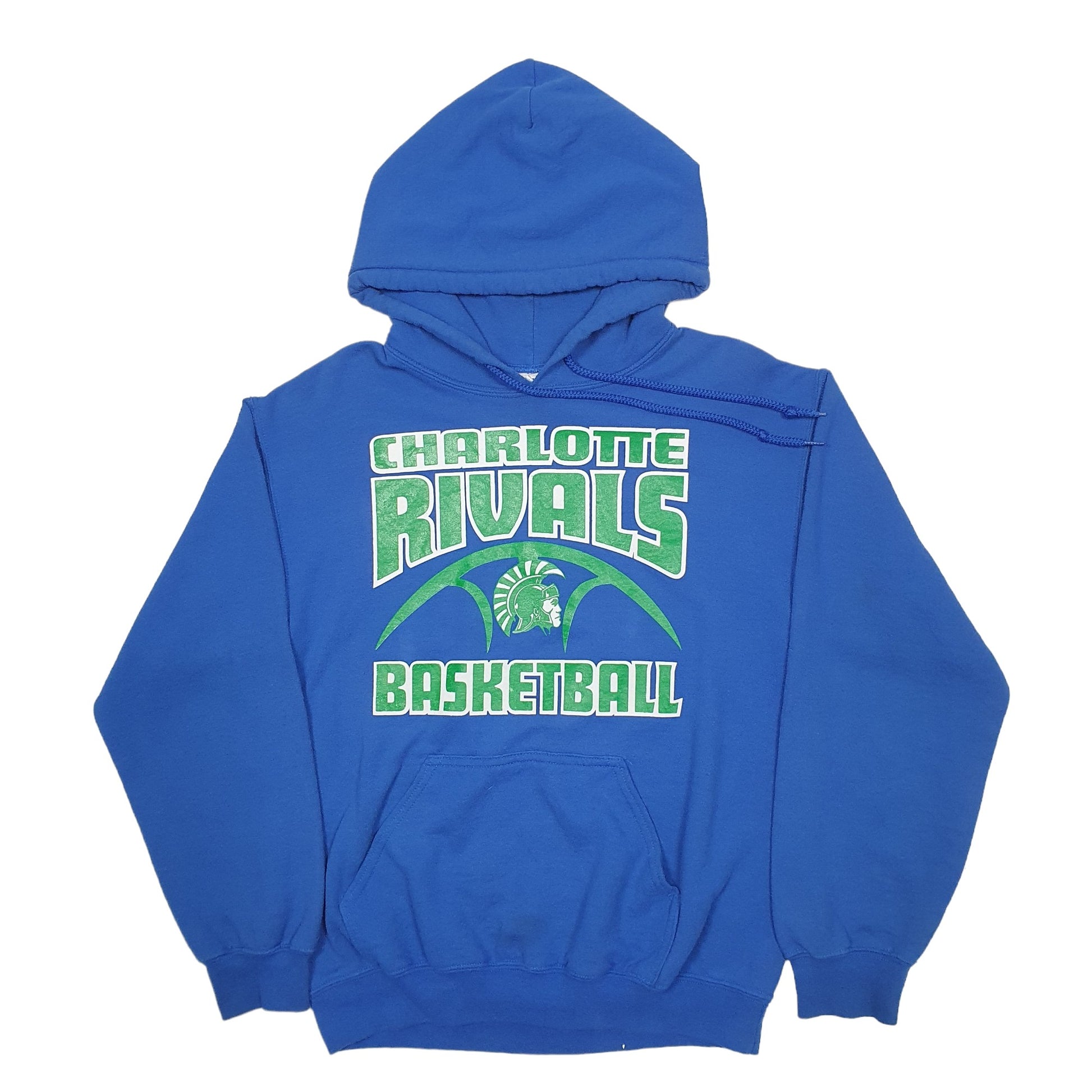 Womens Blue Gildan USA College Charlotte Rivals Basketball Hoodie Jumper