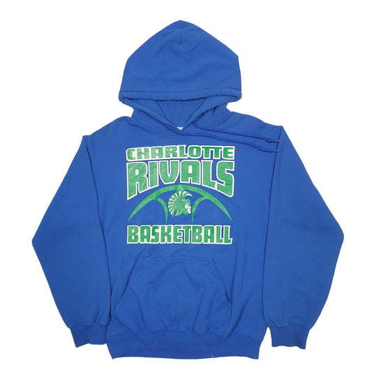 Womens Blue Gildan USA College Charlotte Rivals Basketball Hoodie Jumper