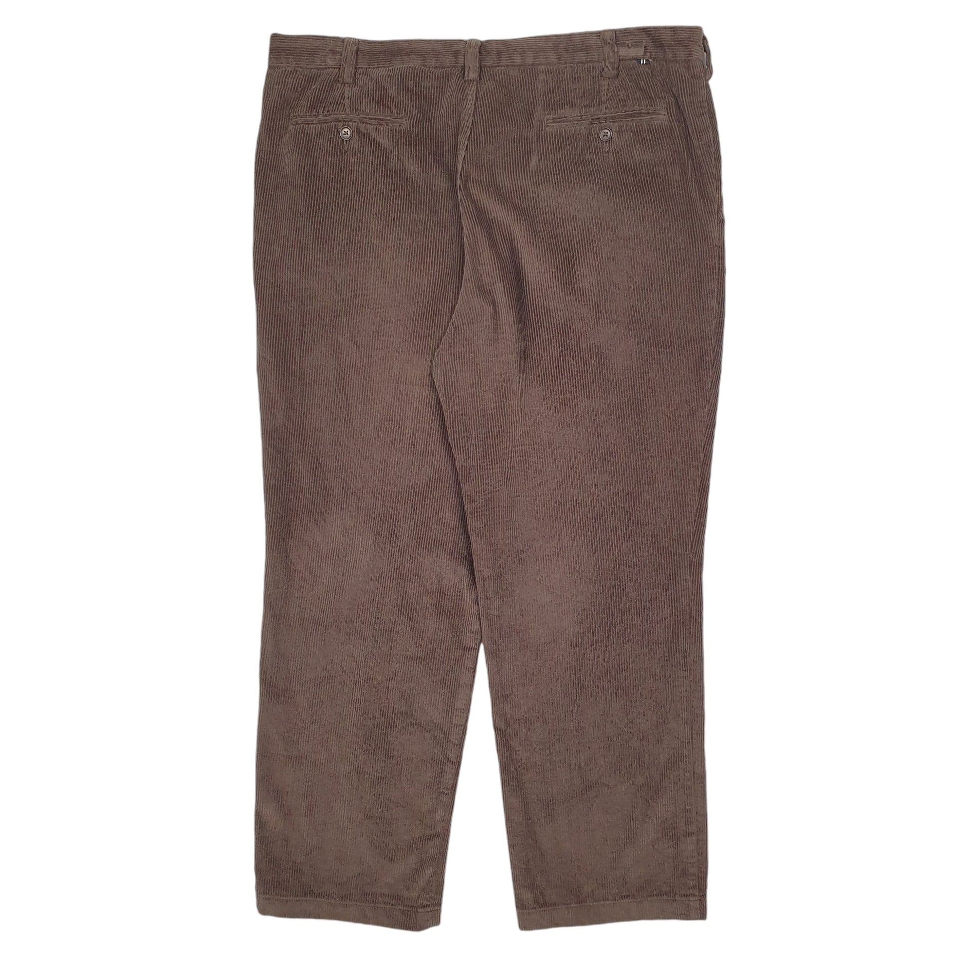 Mens Brown Nautica Classic Fit Corduroy Trousers