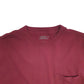 Mens Burgundy Dickies Pocket Short Sleeve T Shirt