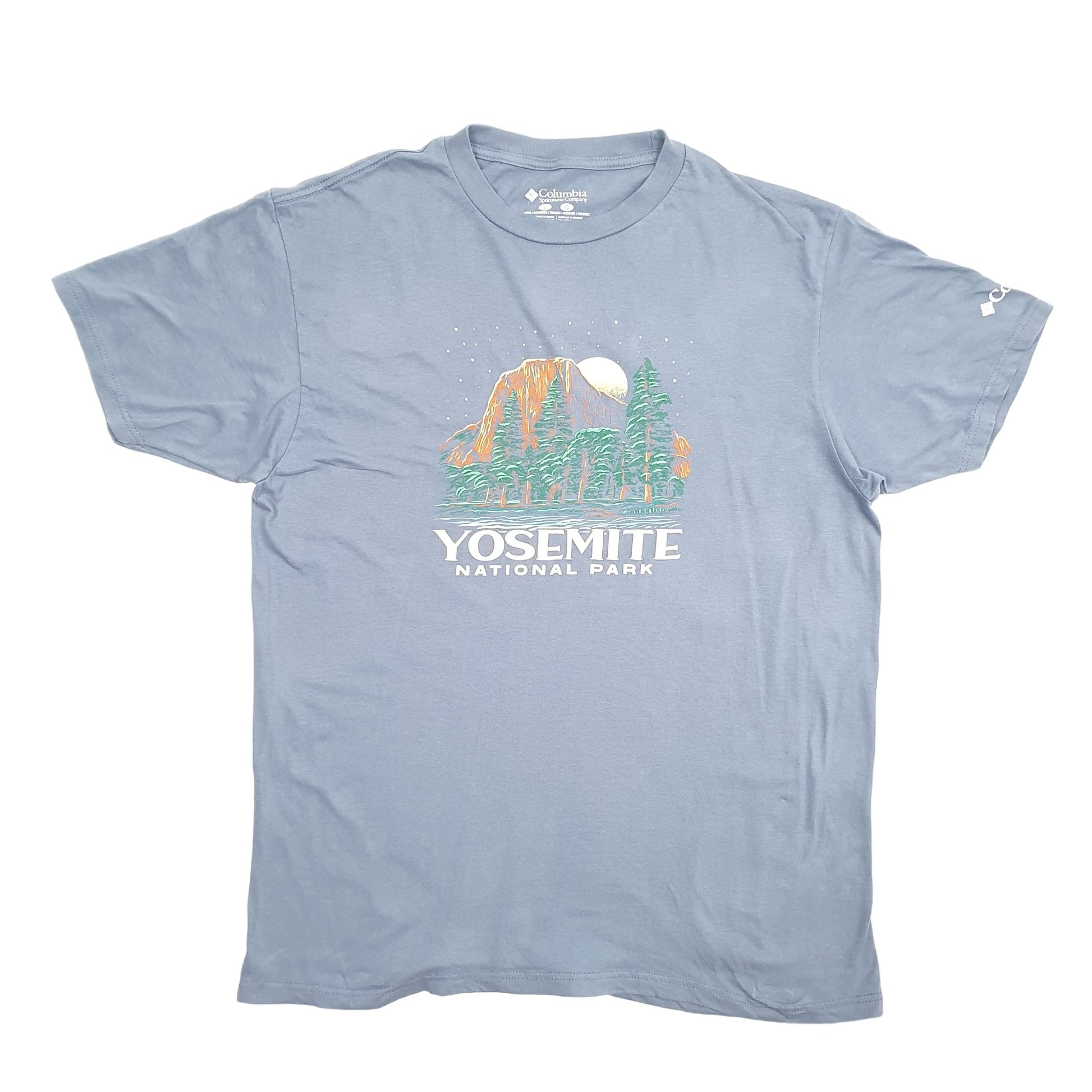 Mens Blue Columbia Sportswear Yosemite Short Sleeve T Shirt