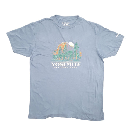 Mens Blue Columbia Sportswear Yosemite Short Sleeve T Shirt