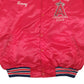 Mens Red Unbranded Vintage 00s Satin Baseball Anaheim Angels  Coat