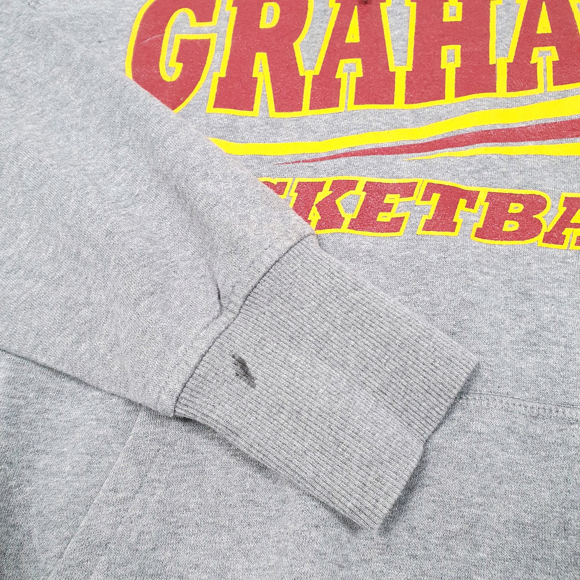 Mens Grey Nike Graham Basketball USA Spellout Hoodie Jumper