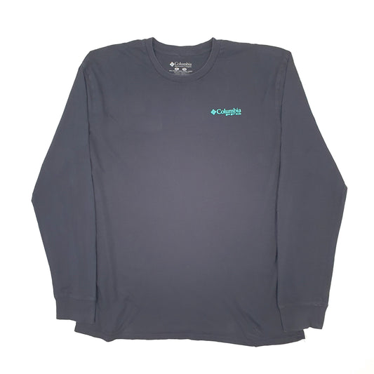 Mens Navy Columbia Sportswear PFG Fishing Long Sleeve T Shirt