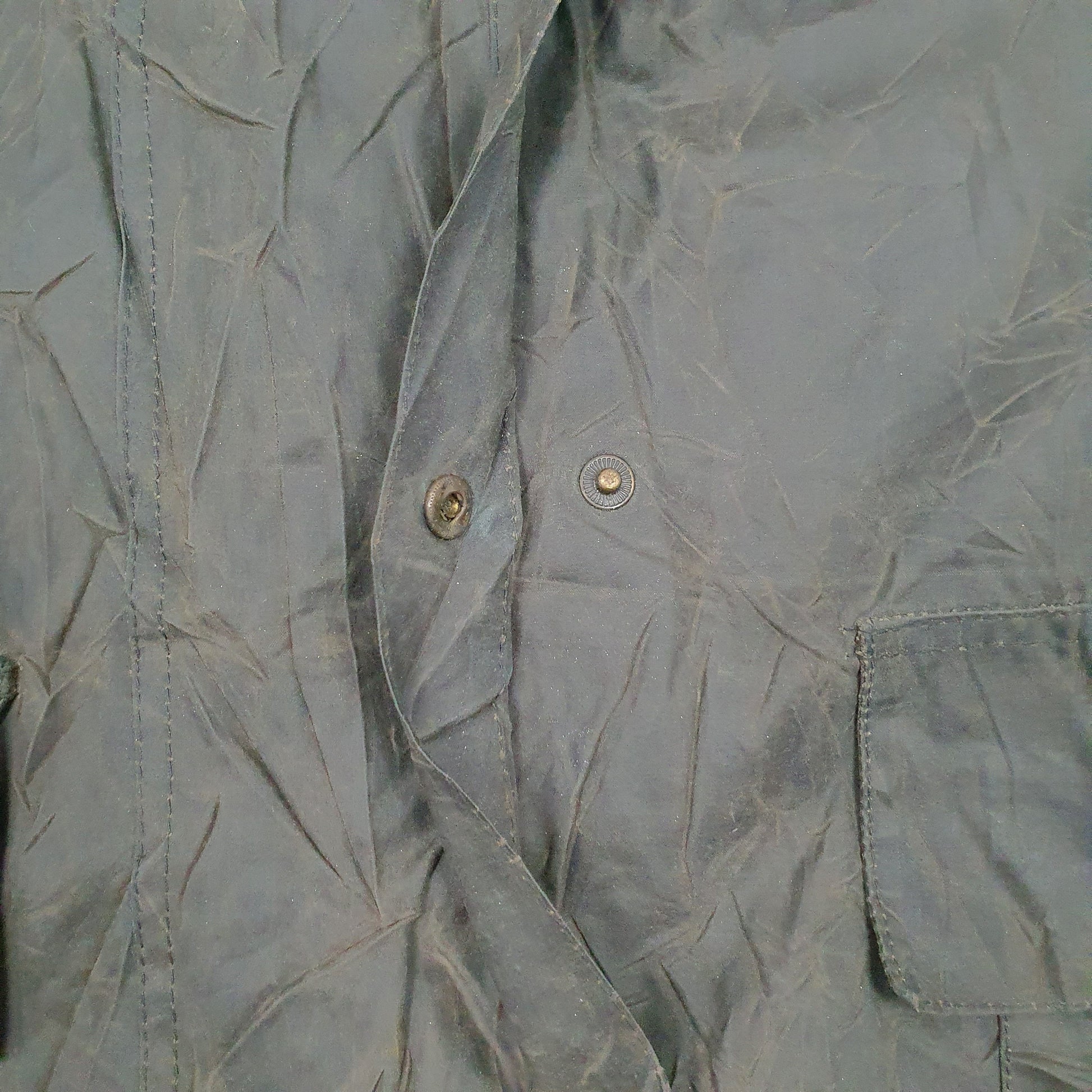 Mens Green Driza-Bone Vintage Smock  Coat