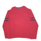 Mens Red Nautica Knit Crewneck Jumper