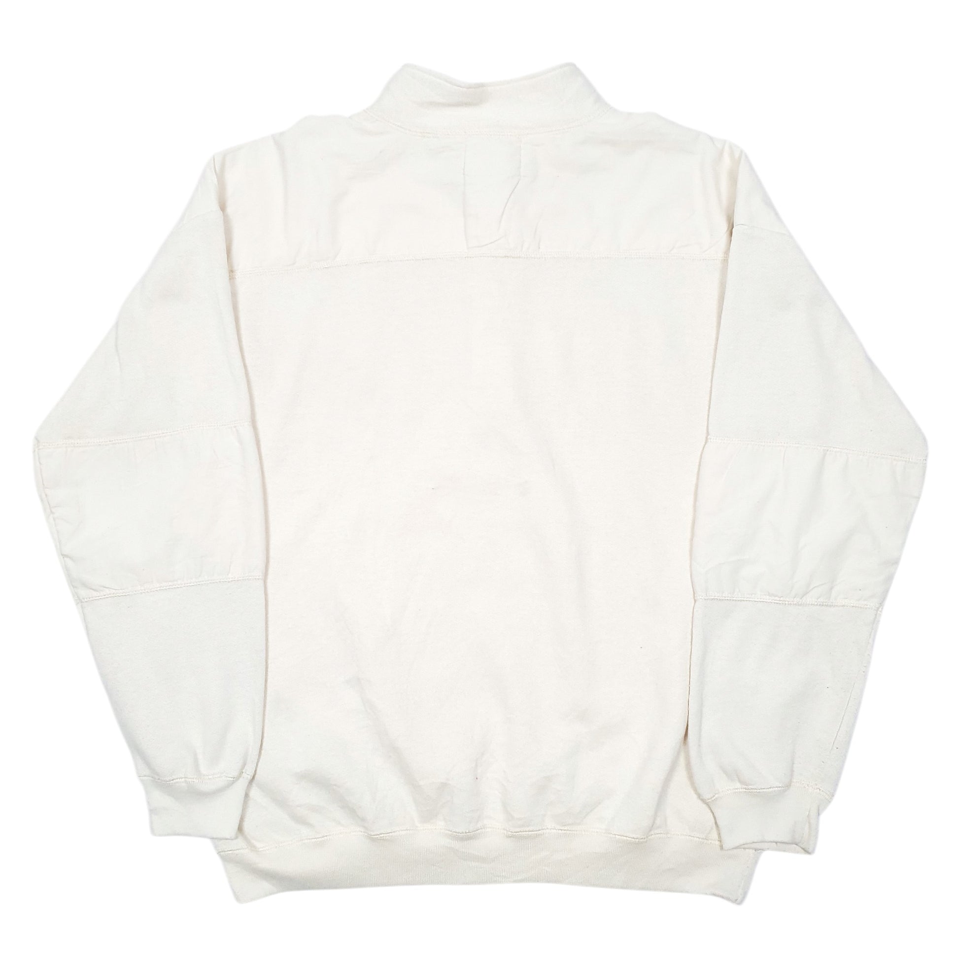 Mens Cream Cali Pop Over Button California Quarter Zip Jumper