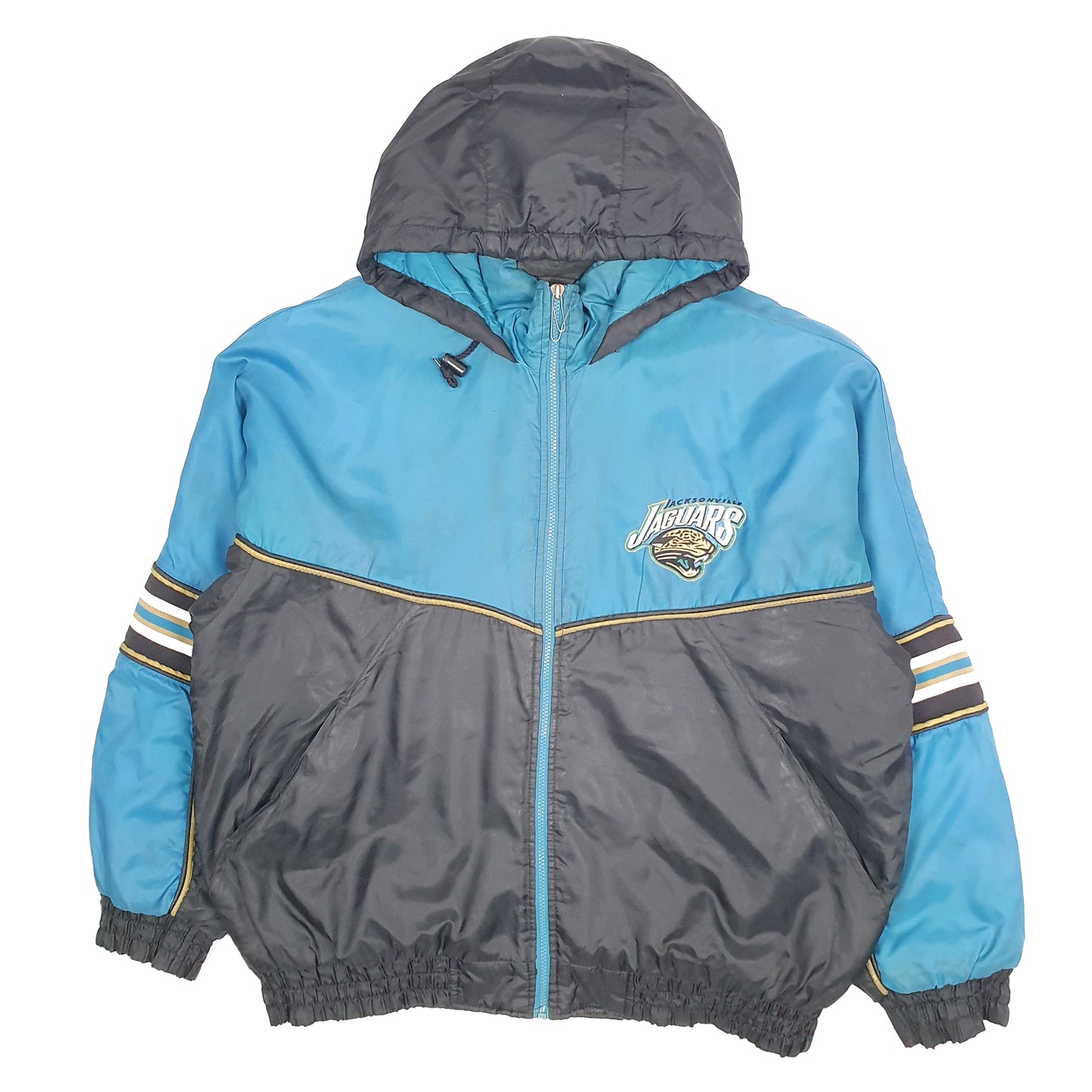 Mens Black NFL Game Day Vintage 1990s Jacksonville Jaguars  Coat
