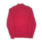 Mens Red Nautica Button Up Knitwear Quarter Zip Jumper