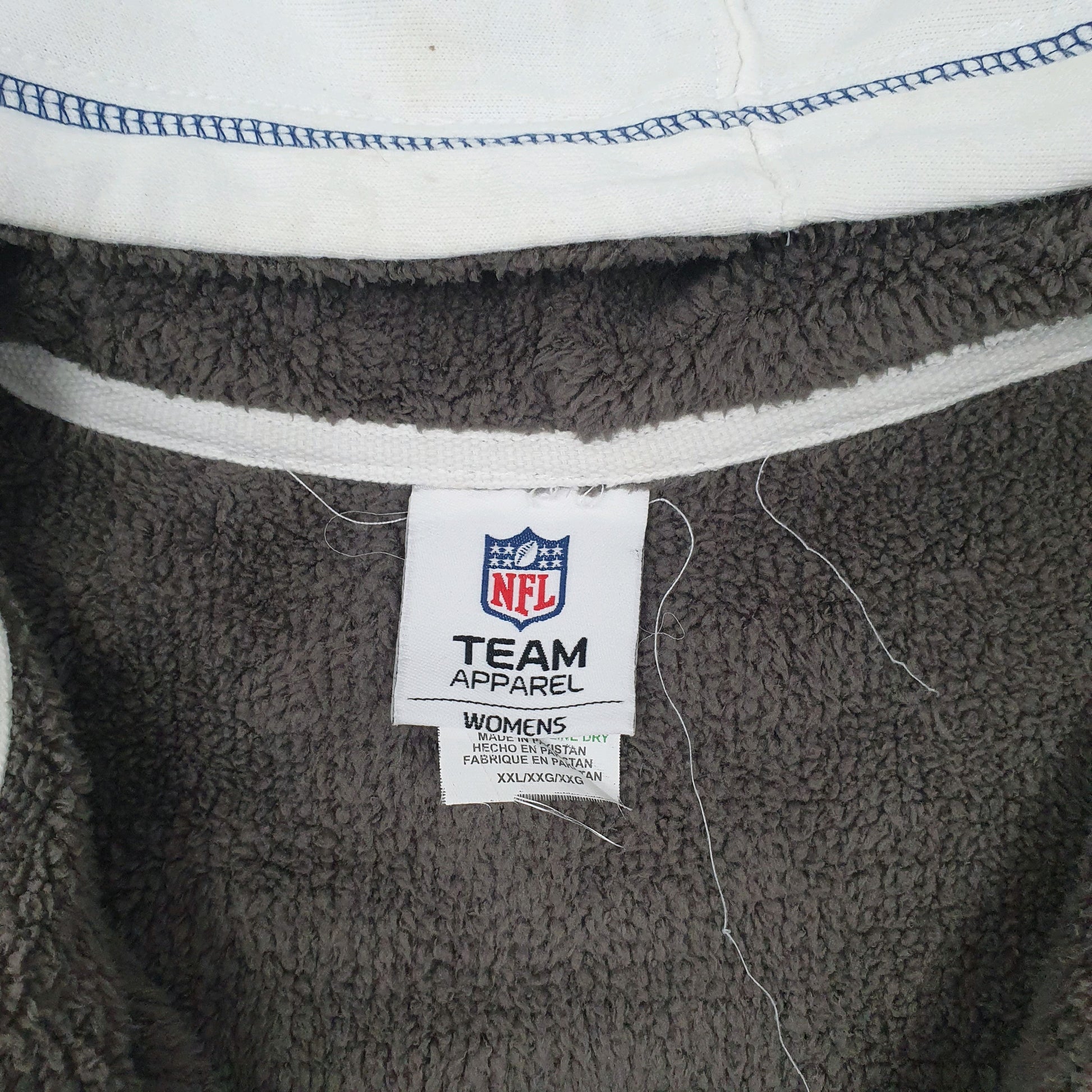 Womens White NFL Colts Idianapolis Football Sherpa Lined Full Zip Jumper