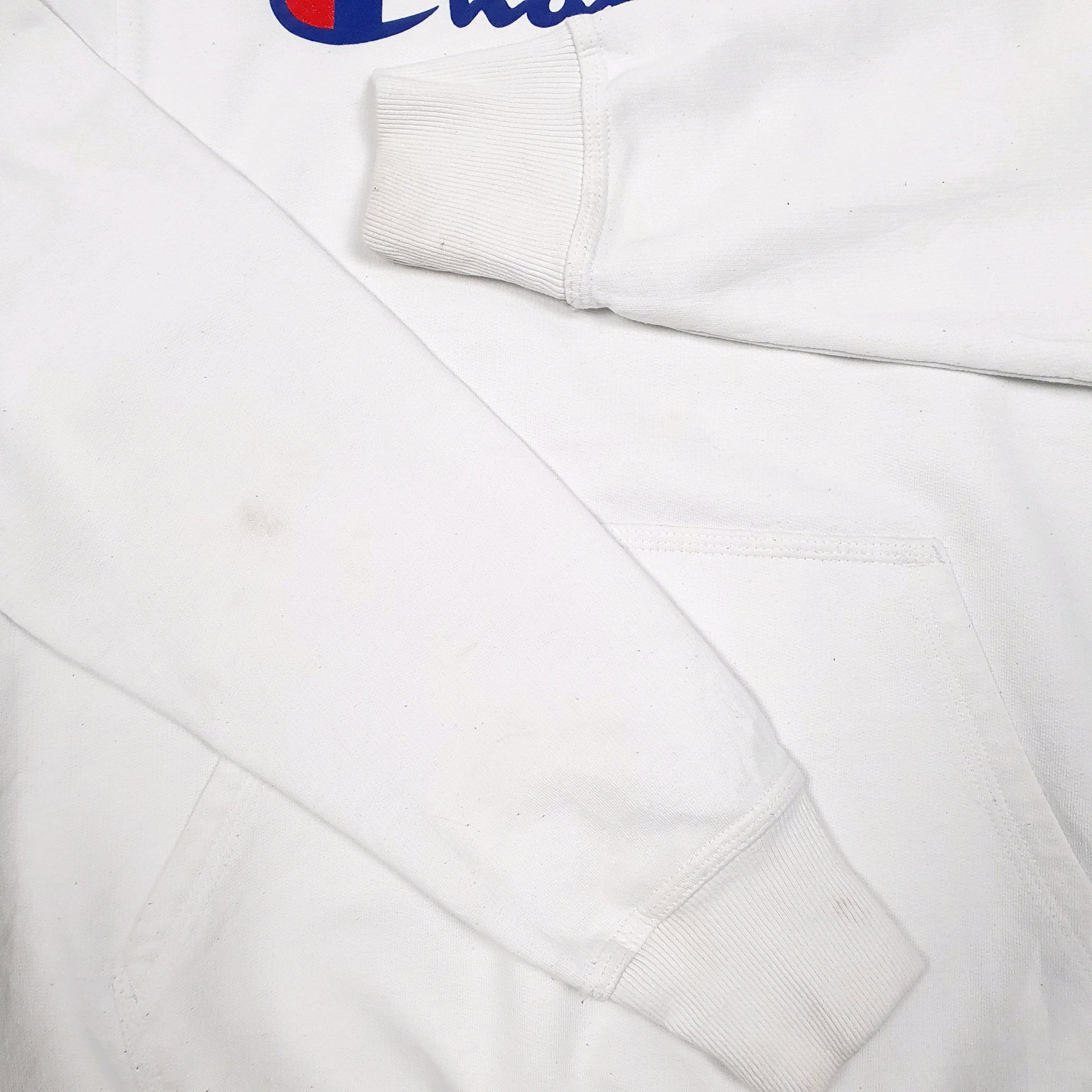 Mens White Champion  Hoodie Jumper