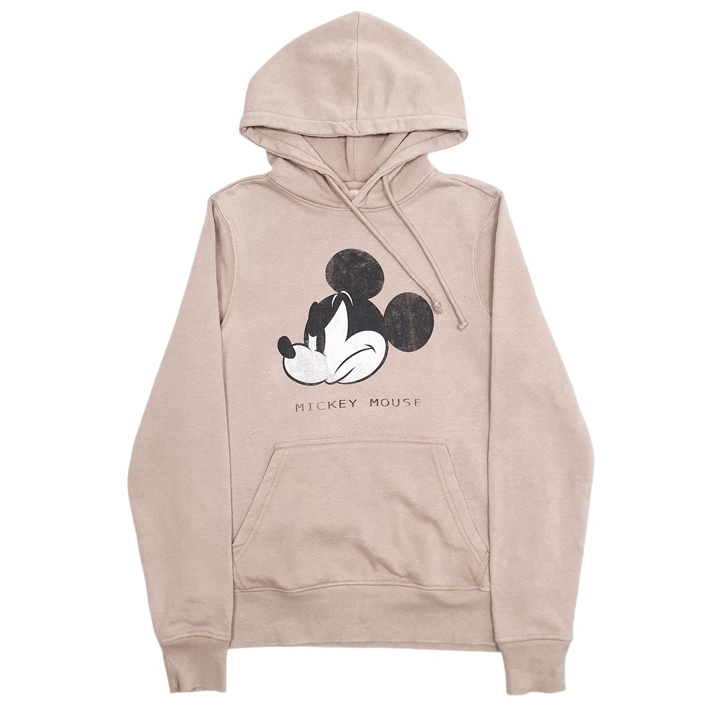 Mens Beige Disney Mickey Mouse Hoodie Jumper