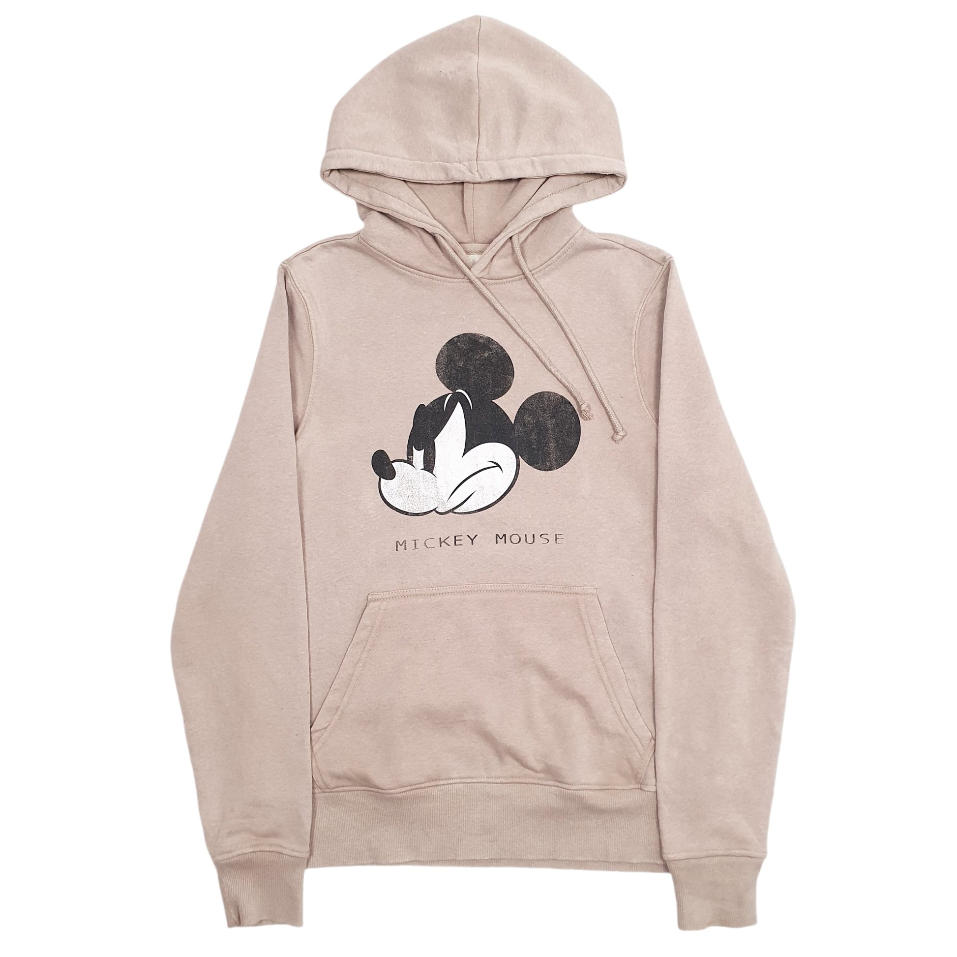 Mens Beige Disney Mickey Mouse Hoodie Jumper