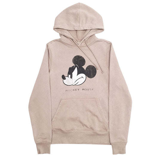 Mens Beige Disney Mickey Mouse Hoodie Jumper