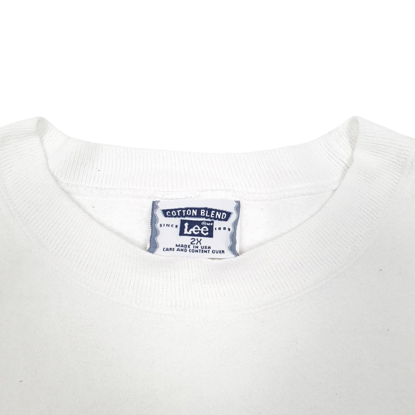 Mens White Lee Vintage 1996 Halls ville Bank Made In USA Festive Santa Crewneck Jumper