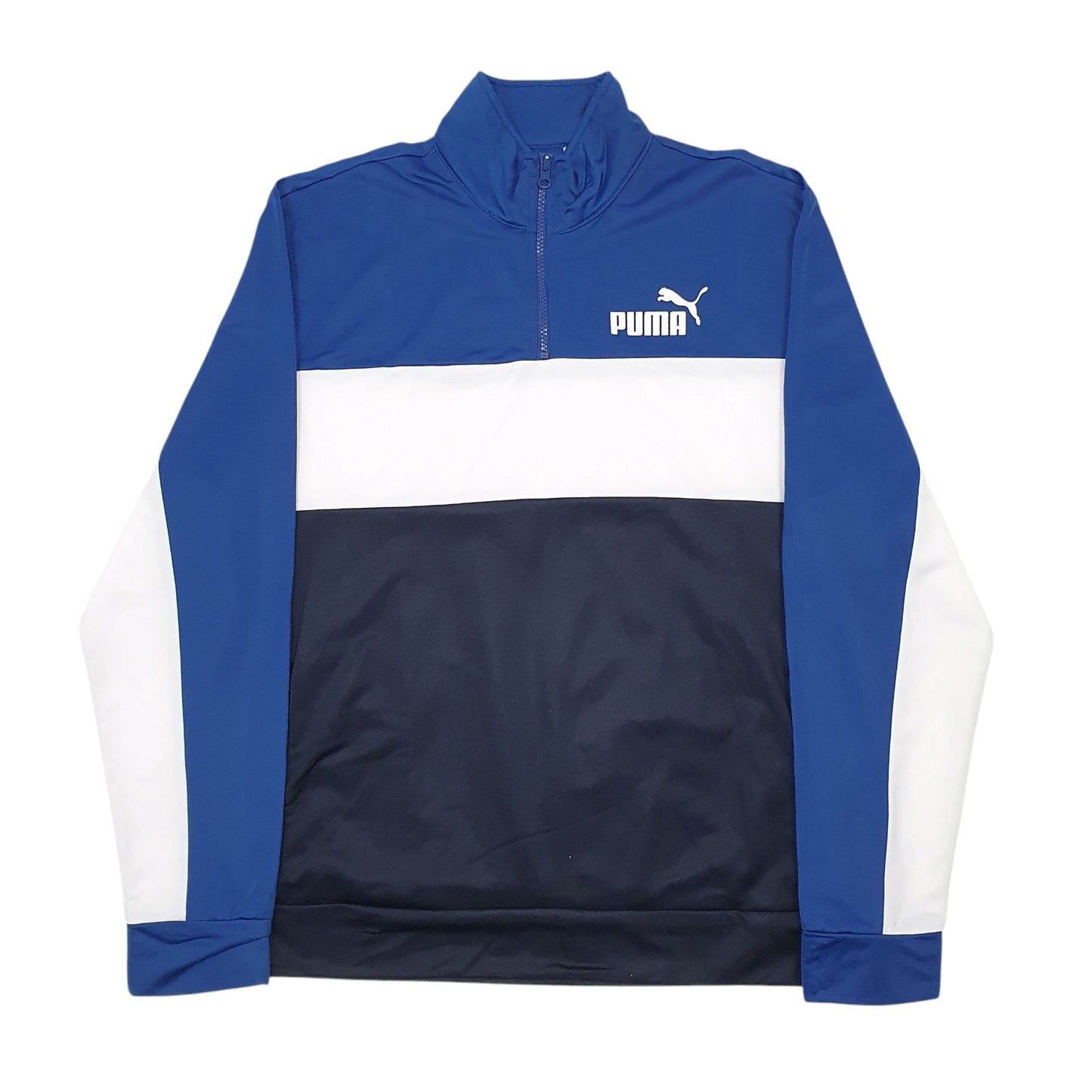 Mens Black Puma Active Wear Sport Quarter Zip Jumper