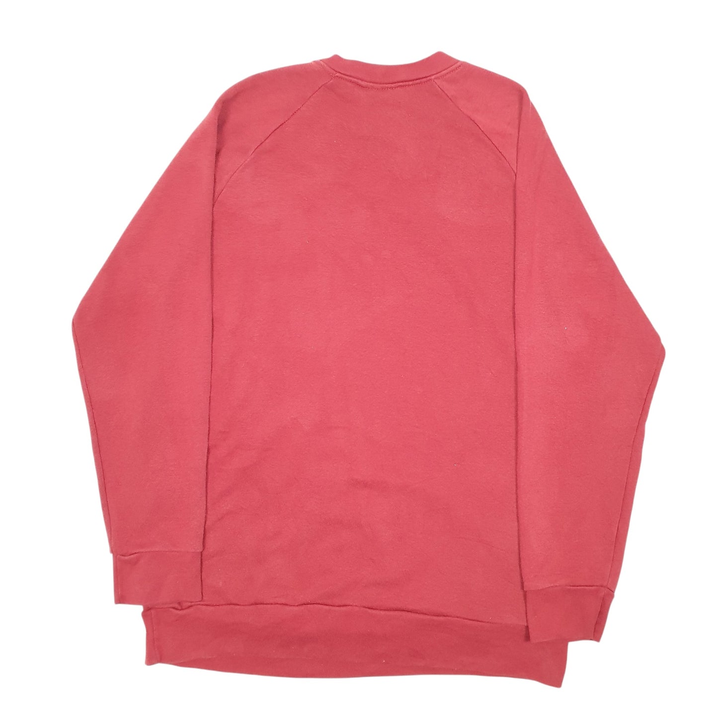 Mens Burgundy Adidas Spellout Raglan Crewneck Jumper