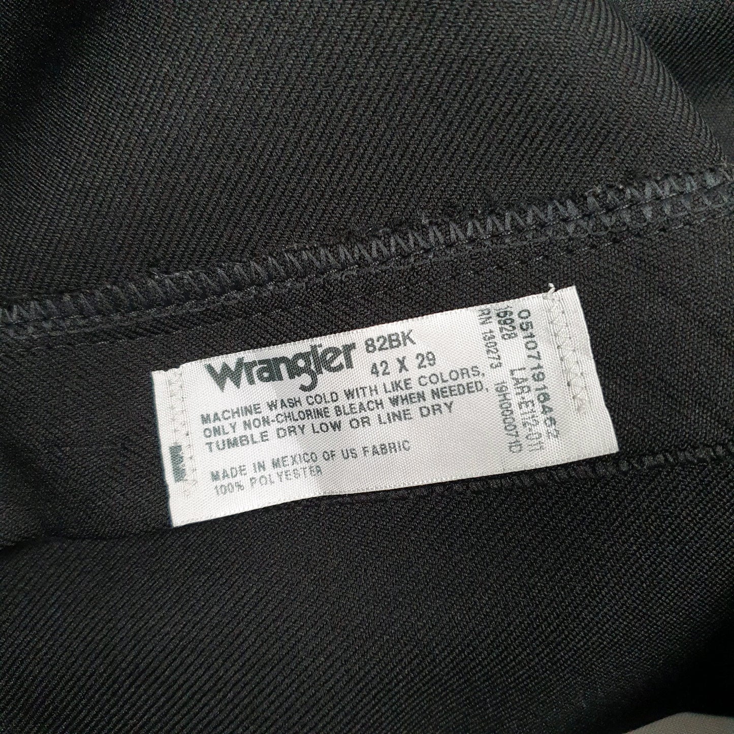 Mens Black Wrangler 82BK Vintage 1990s Chino Trousers