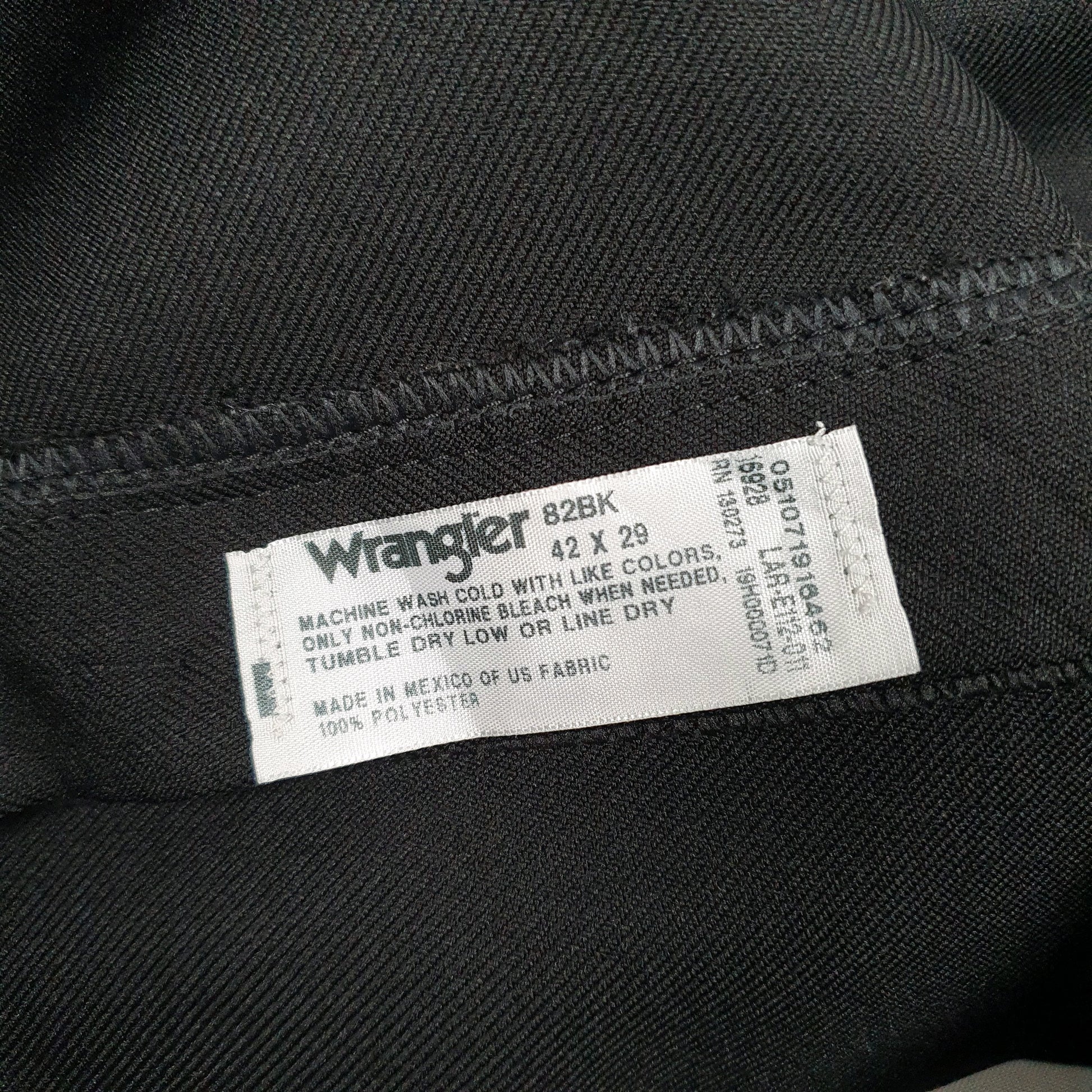 Mens Black Wrangler 82BK Vintage 1990s Chino Trousers