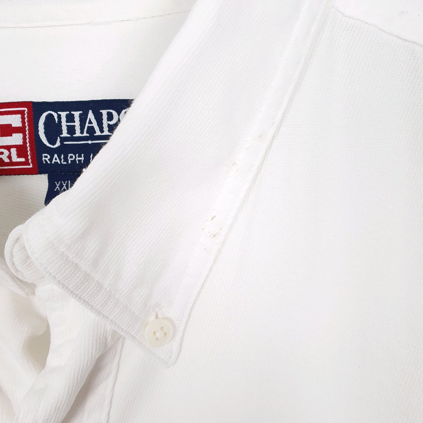 Mens White Ralph Lauren Vintage Crest Short Sleeve Shirt