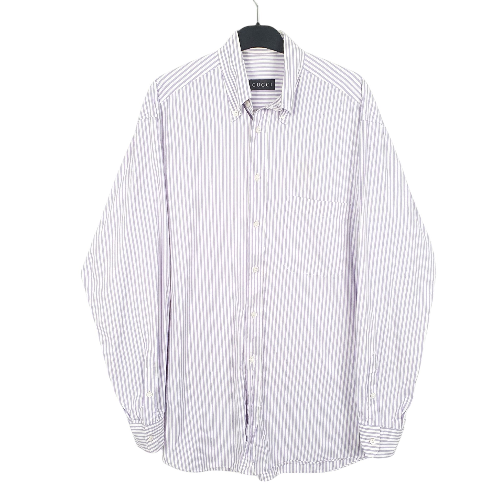 Mens White Gucci  Long Sleeve Shirt