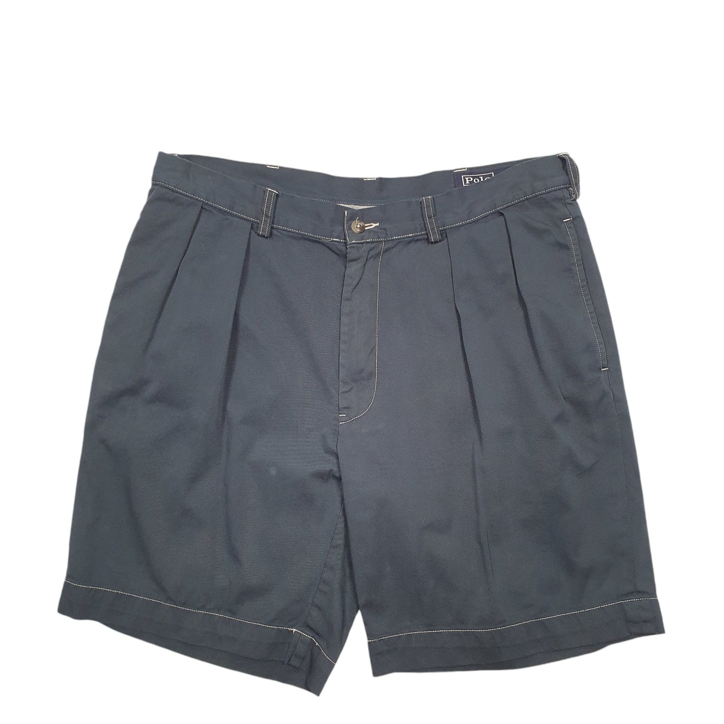 Mens Blue Ralph Lauren Pleated Carpenter Shorts