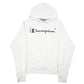 Mens Grey Champion Script Hoodie Jumper