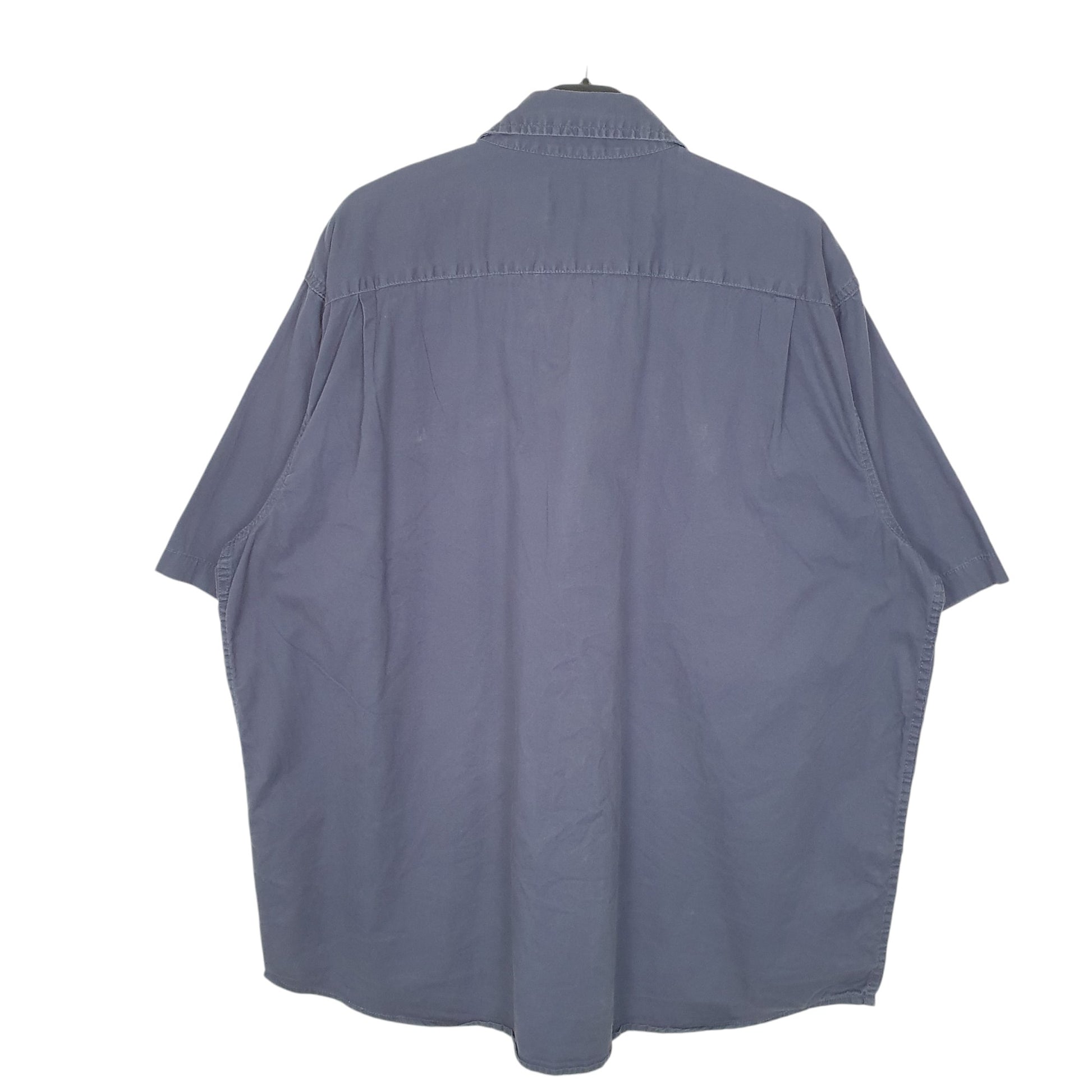 Mens Navy Wrangler Work Short Sleeve Shirt