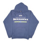 Mens Navy NFL Seattle Seahawks Football USA Spellout Hoodie Jumper