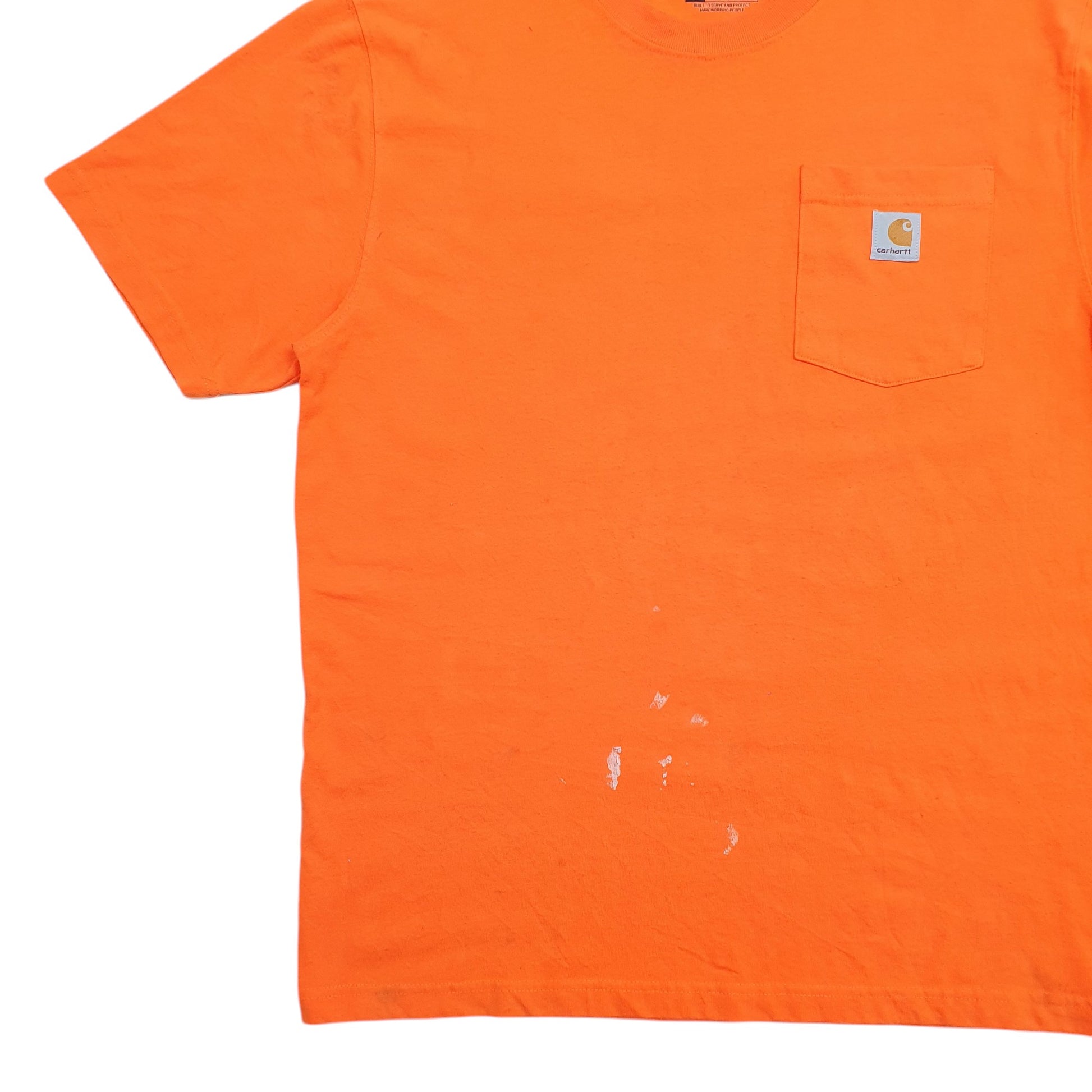 Mens Orange Carhartt  Short Sleeve T Shirt