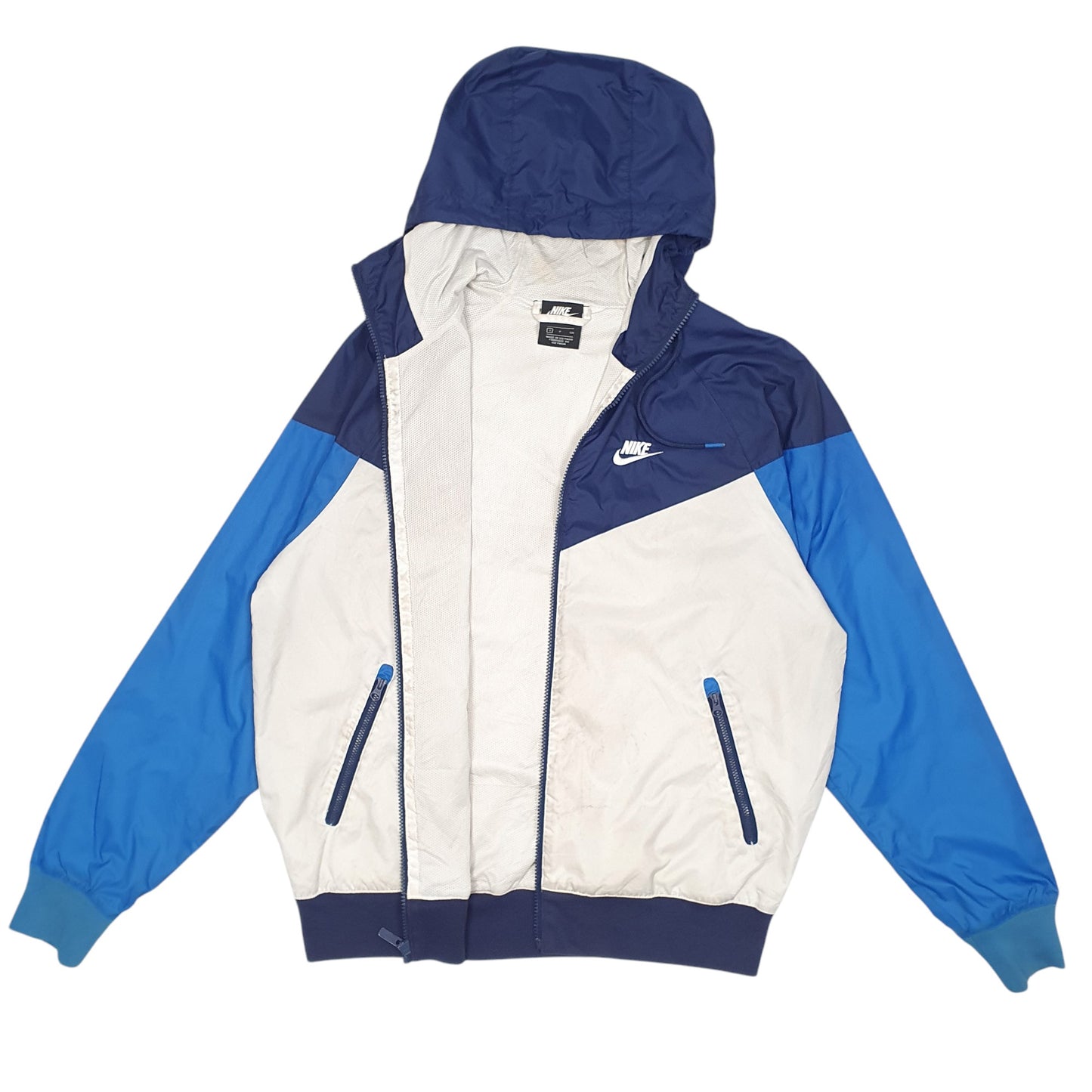 Mens Blue Nike Windrunner Hooded  Coat