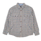 Mens Brown Lands End Houndstooth Shirt Shacket Check  Coat