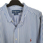 Mens Blue Ralph Lauren Oxford Long Sleeve Shirt