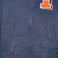 Mens Navy Champion Illinois Full Zip Jumper