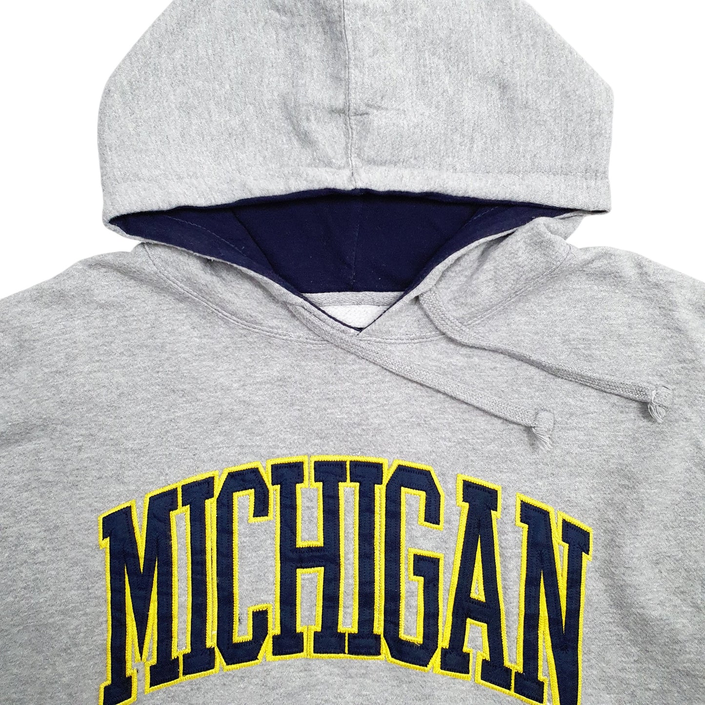 Mens Grey J.America Sportswear Michigan Spellout Hoodie Jumper