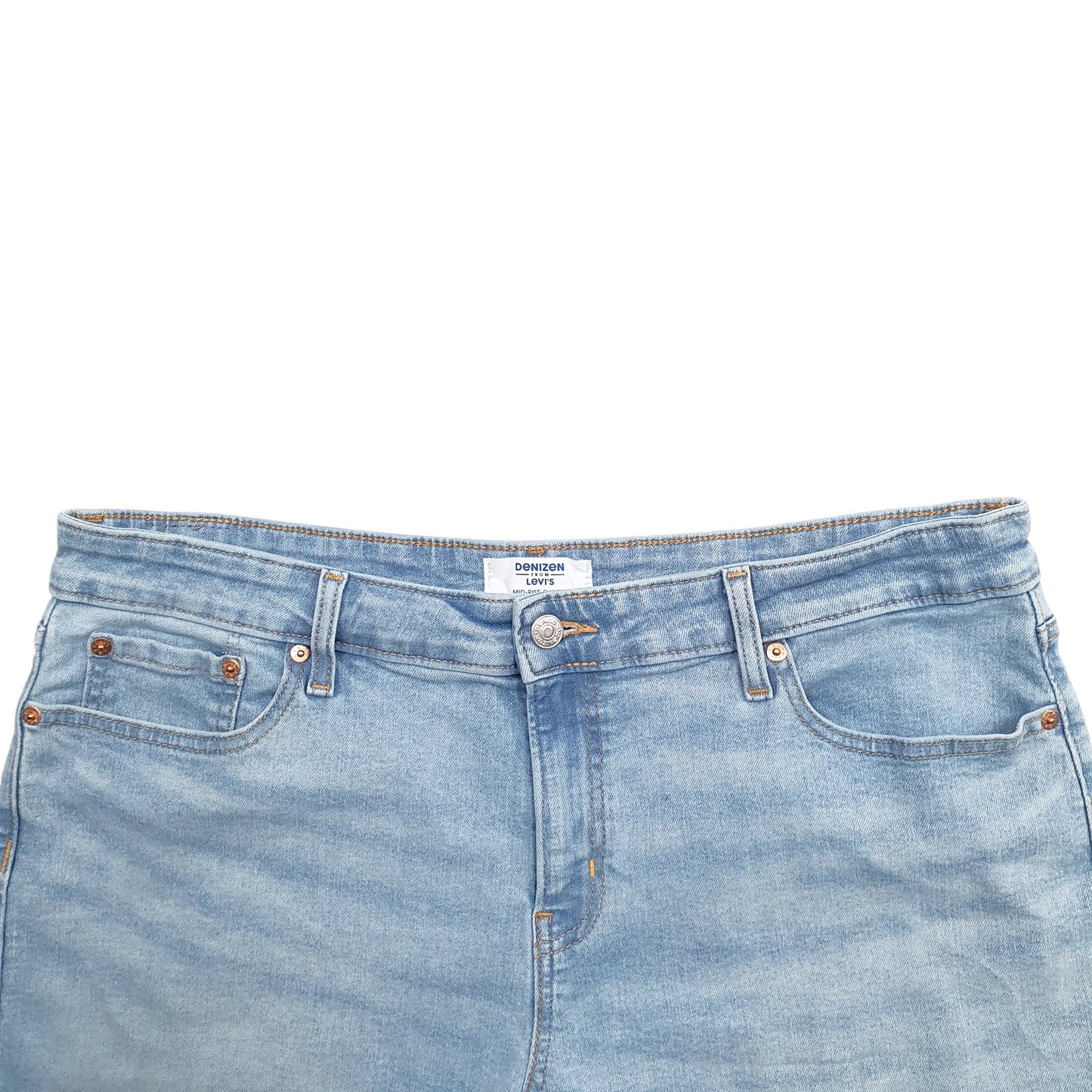 Womens Blue Levis Denizen Denim Shorts