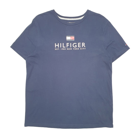 Mens Navy Tommy Hilfiger Spellout New York City Short Sleeve T Shirt