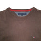 Mens Brown Tommy Hilfiger Knit Crewneck Jumper