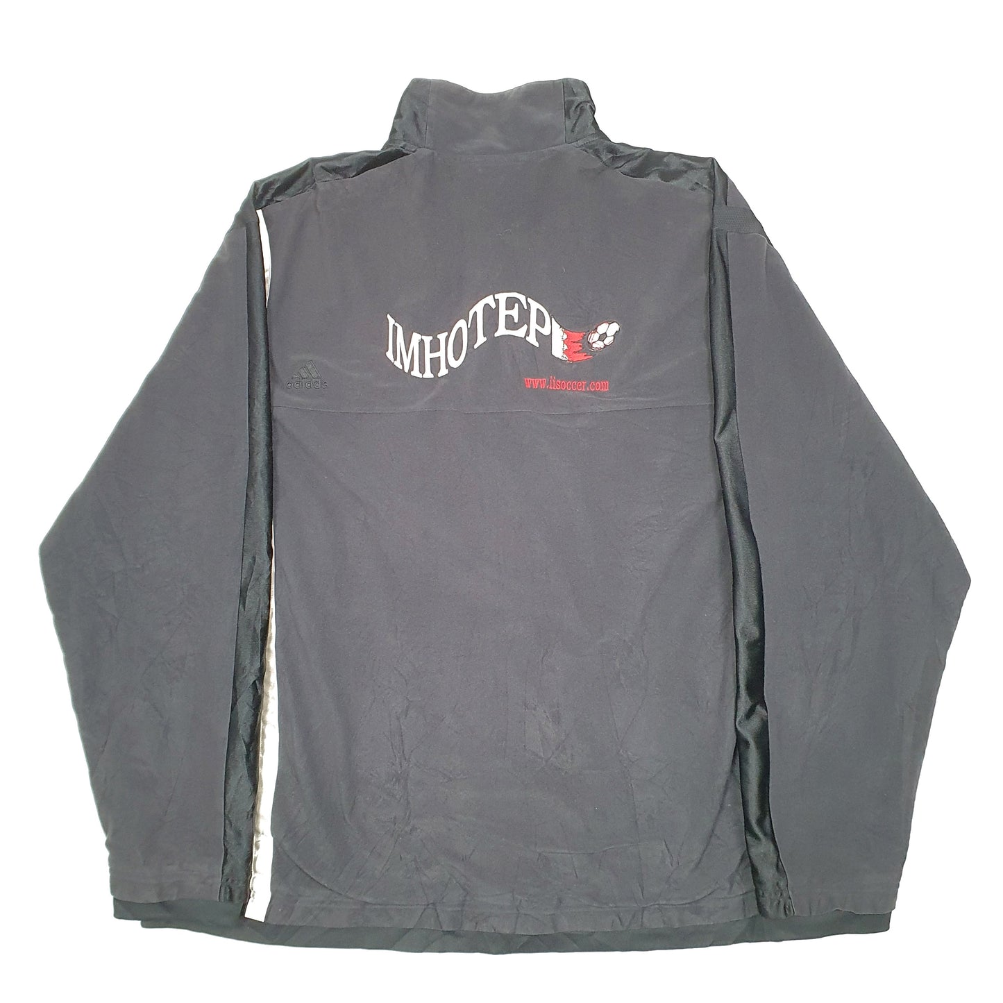 Mens Black Adidas Imhotep Soccer Track Top Full Zip Jumper