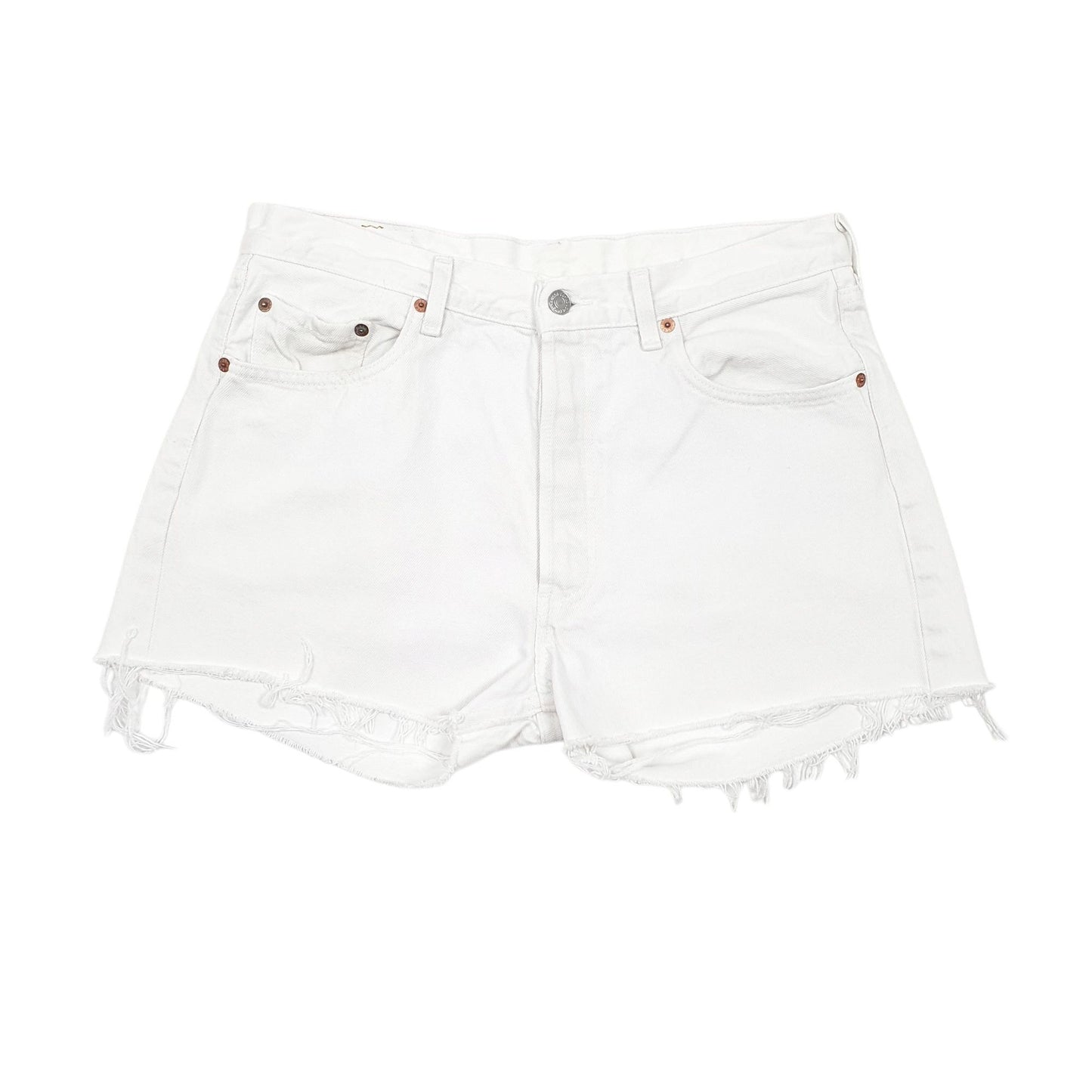 Womens White Levis  Denim Shorts