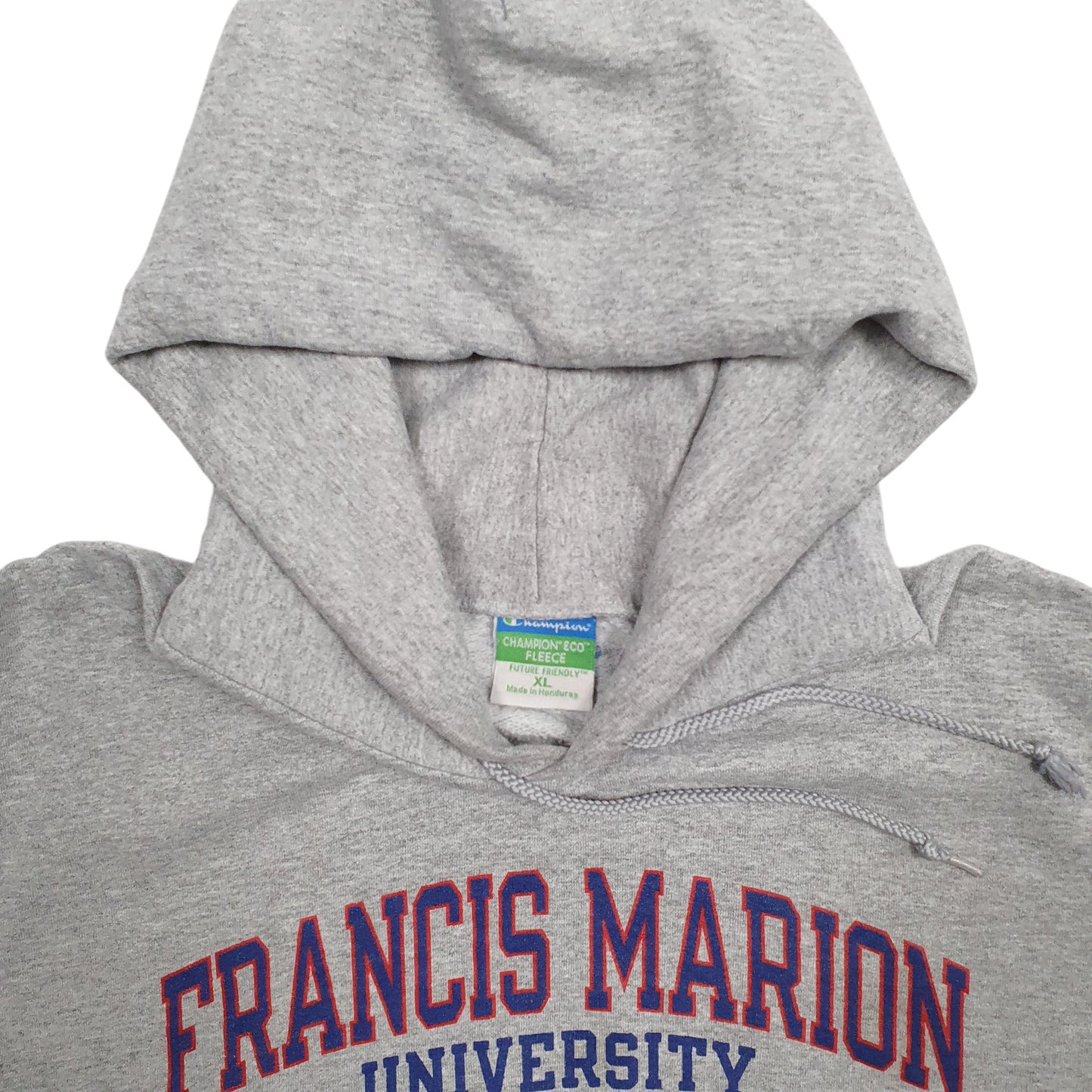 Mens Grey Champion Francis Marion University Spellout Hoodie Jumper